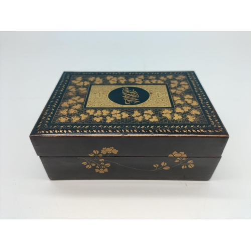 253 - 20th Century Chinese Lacquered Box. 12cm x 8cm x 5cm.