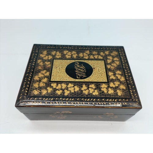 253 - 20th Century Chinese Lacquered Box. 12cm x 8cm x 5cm.