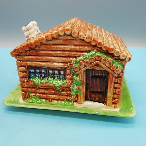 285 - Mallard Duck Tureen/Dish plus Beswick 'Log Cabin' Butter Dish.