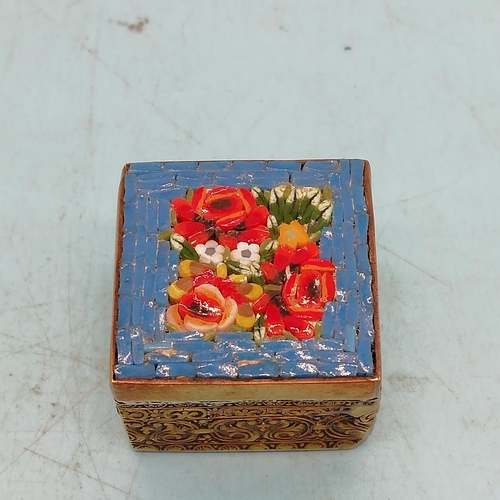 308 - Micro Mosaic Lidded Pill Box.