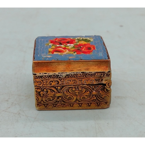 308 - Micro Mosaic Lidded Pill Box.