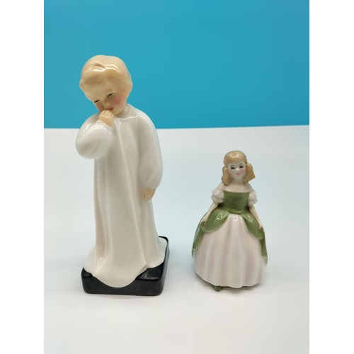 312 - Royal Doulton 20cm Figure 'Darling' HN1319 (First Quality) plus Royal Doulton 12cm Lady Figure 'Penn... 