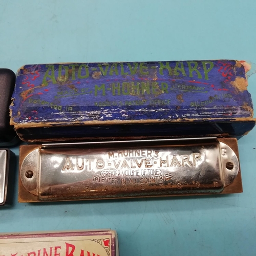 319 - Collection of Vintage Hohner Harmonicas including Early Auto Valve Harp, Marine Band, Blues Band, Su... 