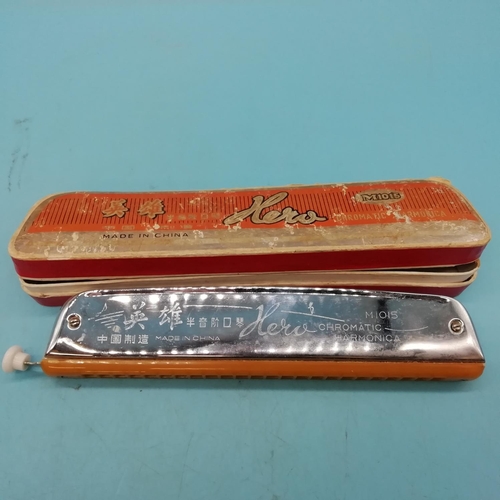 319 - Collection of Vintage Hohner Harmonicas including Early Auto Valve Harp, Marine Band, Blues Band, Su... 