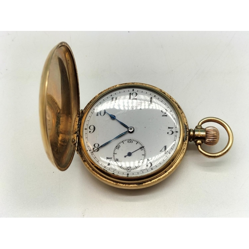 32 - 9ct Gold Pocket Watch, M Beaver, Manchester. Requires Attention. Overall Weight 91 Grams