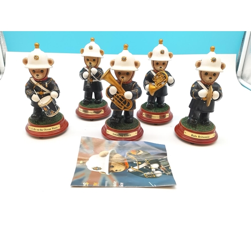 321 - Teddy Musical Band 17cm Figures (5). W/O