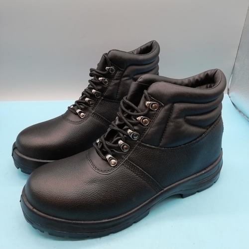 348 - Boxed Arco Black Safety Boots UK Size 9, EU 43.