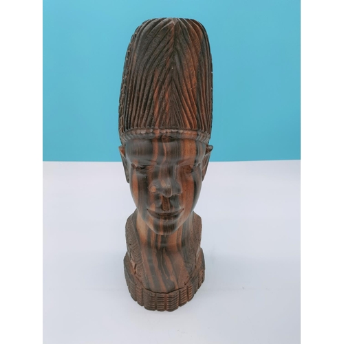 35 - Large 35cm Heavy African Bust.