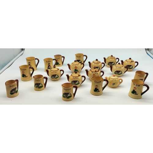 358 - Collection of Souvenir Ware to include Miniature Teapots and Jugs. Tallest being 9cm.