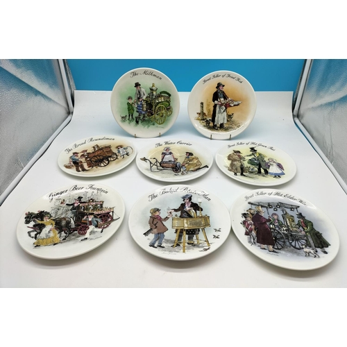 377 - Wedgwood China Limited Edition Complete Set (8 Plates) 'Street Sellers of London'. 21cm Diameter.