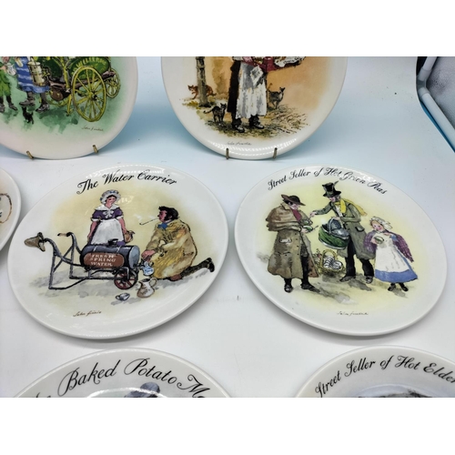 377 - Wedgwood China Limited Edition Complete Set (8 Plates) 'Street Sellers of London'. 21cm Diameter.