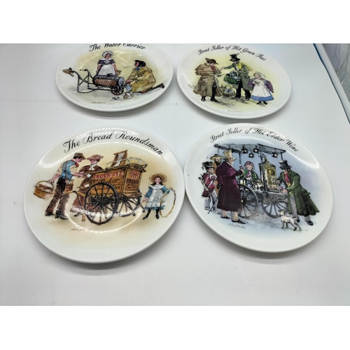 377 - Wedgwood China Limited Edition Complete Set (8 Plates) 'Street Sellers of London'. 21cm Diameter.