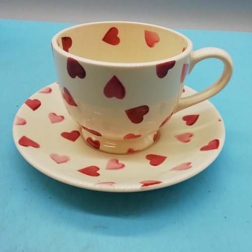 397 - Emma Bridgewater 'Pink Hearts' Cup and Saucer plus 9.5cm Mug.