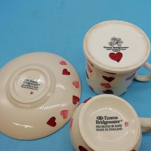 397 - Emma Bridgewater 'Pink Hearts' Cup and Saucer plus 9.5cm Mug.