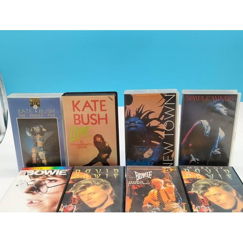 411 - VHS Videos (11) to include David Bowie, Sting, Kate Bush, etc.