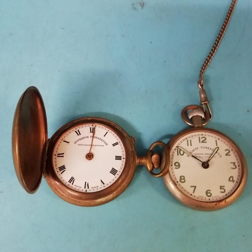 417 - Collection of Vintage Pocket Watches for Restoration including Remontoir Half Hunter, Stowa, Smiths,... 