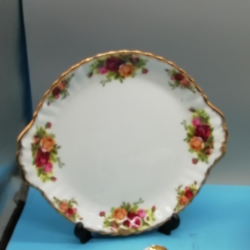 475 - Royal Albert Sandwich Plate, Footed Cake Stand (2nds , Cake Plate and Gravy Boat in the 'Old Country... 