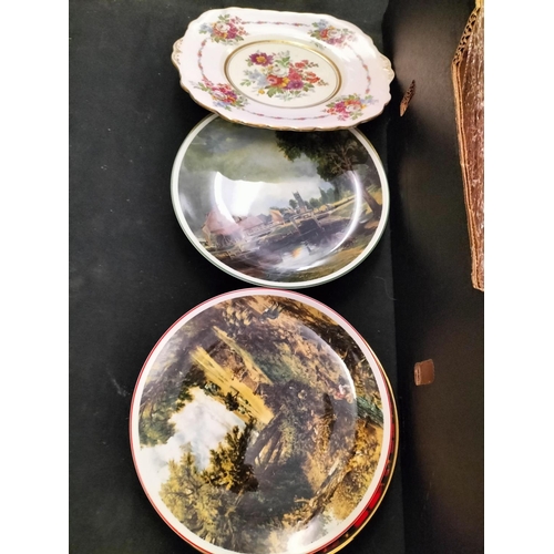 505 - Box of Mixed Pottery and Glass to include Plates, Vases, Tureen, etc.