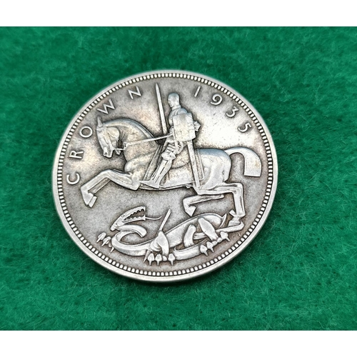 51 - .500 Silver 1935 George V Crown.