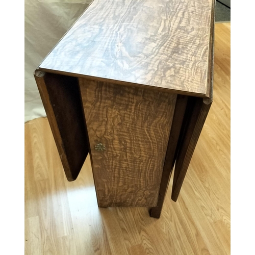 514 - Drop Leaf Kitchen Table with 2 Cupboards. Closed measures 76cm High, 76cm x 36cm. Open measures 76cm... 