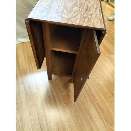 514 - Drop Leaf Kitchen Table with 2 Cupboards. Closed measures 76cm High, 76cm x 36cm. Open measures 76cm... 