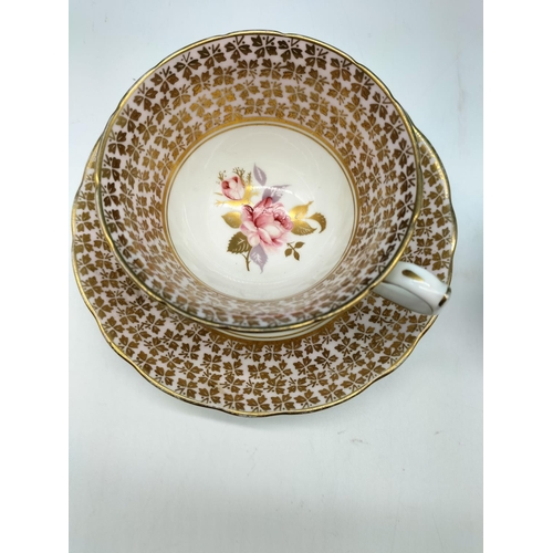 515 - Hammersley Cabinet Cup and Saucer plus Coalport Mini Posy Vase.