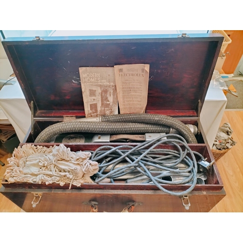 56 - c1930's Electrolux Ltd, Model Z25 Cylinder Vacuum in Original Wooden Box with All Accessories and In... 