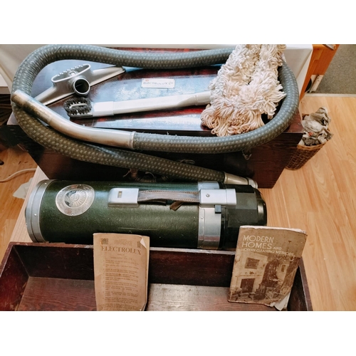 56 - c1930's Electrolux Ltd, Model Z25 Cylinder Vacuum in Original Wooden Box with All Accessories and In... 