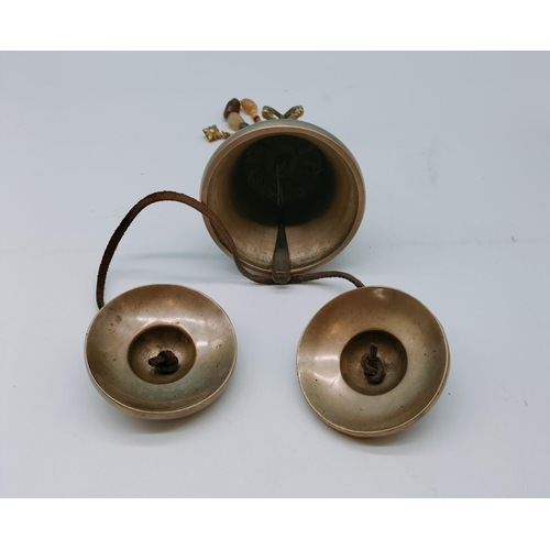 560 - Tibetan Tingsha Cymbals plus Prayer/Meditation Bell.