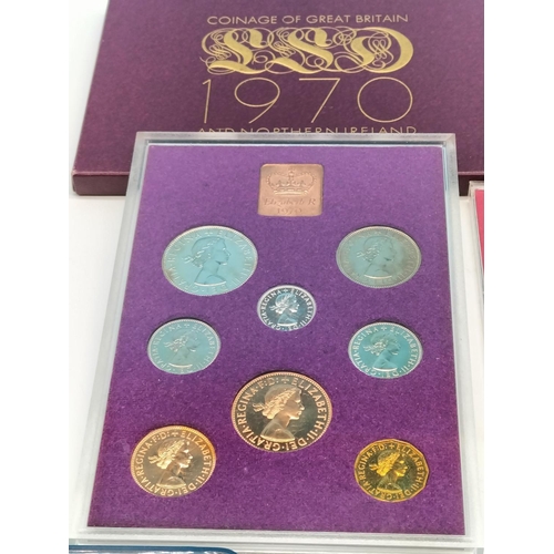 627 - Coin Set to include 1967/1970 plus 4 Decimal Sets. 1 Coin Missing.