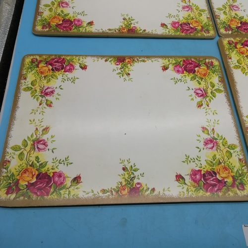 681 - Table Mats (6) in the 'Old Country Roses' Pattern.