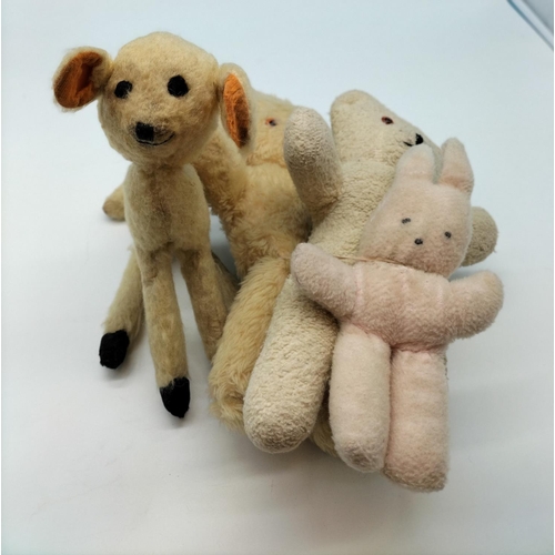 708 - Vintage Soft Toys to include Chad Valley 1930's 'Larry the Lamb' with Sewn on Hygenic Toys Label and... 