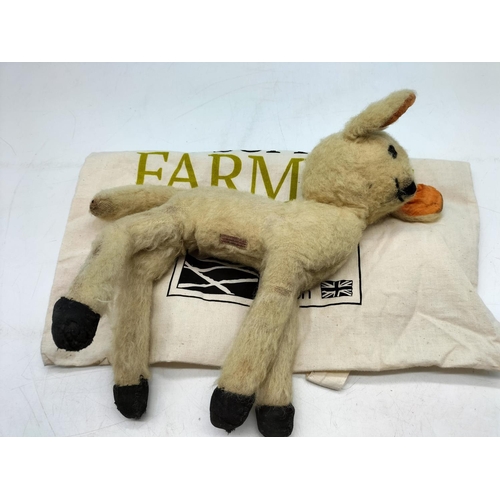 708 - Vintage Soft Toys to include Chad Valley 1930's 'Larry the Lamb' with Sewn on Hygenic Toys Label and... 