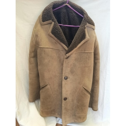 710 - Vintage Sheepskin Coat. Made in England.