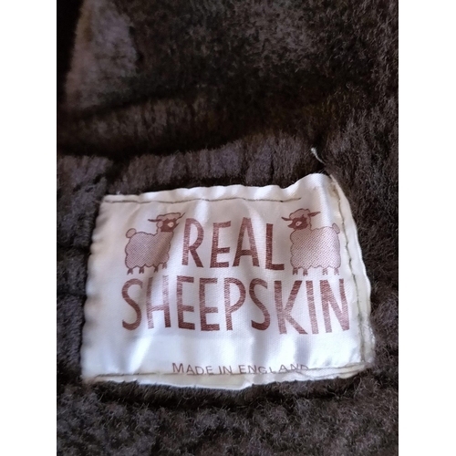 710 - Vintage Sheepskin Coat. Made in England.