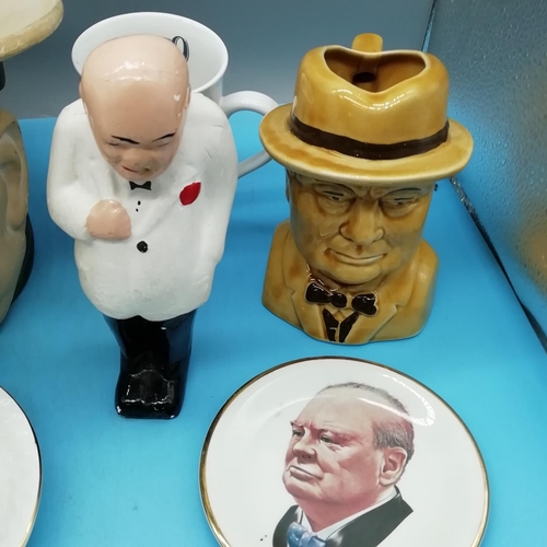 716 - Collection of 'Churchill' Memorabilia to include Character Jug, Robert Harrop Figure, etc.