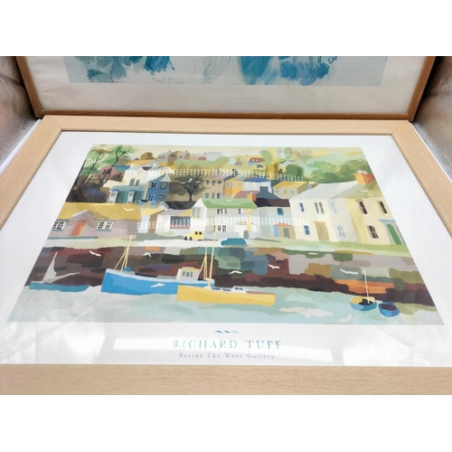 718 - Framed and Glazed Prints (2) - 'Beside the Wave Gallery' by Richard Tuff (79cm x 59cm) and a Floral ... 