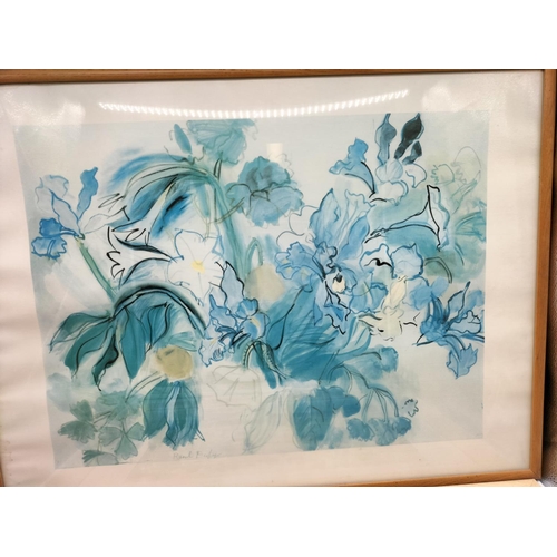 718 - Framed and Glazed Prints (2) - 'Beside the Wave Gallery' by Richard Tuff (79cm x 59cm) and a Floral ... 