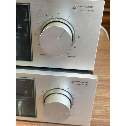 719 - Pioneer Stereo Amplifiers (2) SA-520 and SA-620. Both Power Up. Untested.