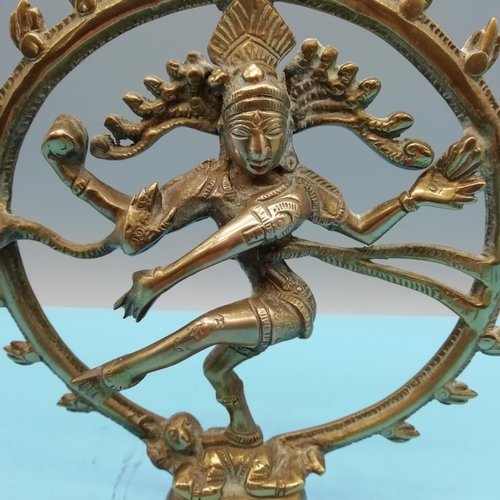 79 - Indian Dancing Nataraja Brass 22cm Statue.