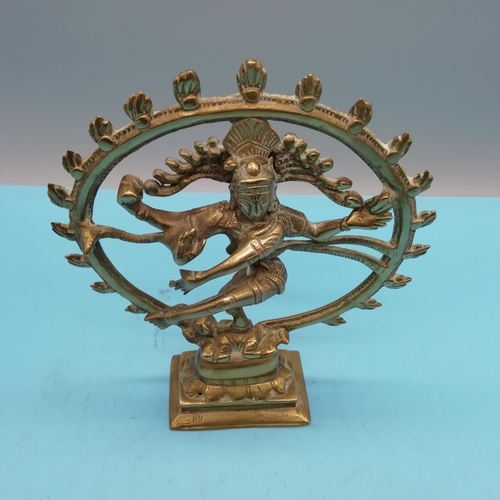 79 - Indian Dancing Nataraja Brass 22cm Statue.