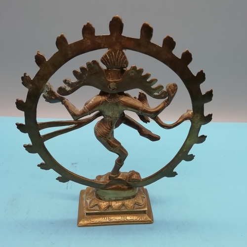 79 - Indian Dancing Nataraja Brass 22cm Statue.