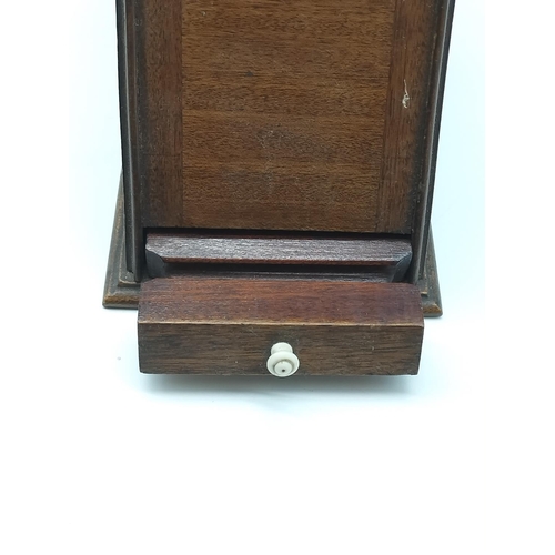 114 - Edwardian Rosewood Tobacco Box/Cigarette Dispenser. 15cm x 10cm x 12cm.