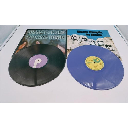 12 - Deep Purple 'Machine Head' Vinyl Album, 1st Press 9TPSA 7504) plus Deep Purple 'In Rock' Transparent... 