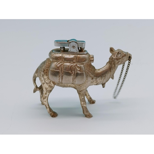 121 - Vintage Camel Table Lighter. 11cm x 9cm.