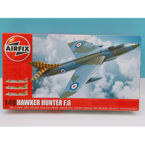 163 - Complete Airfix 1:48 Scale Model of a Hawker Hunter F.6. A09185.