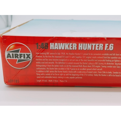 163 - Complete Airfix 1:48 Scale Model of a Hawker Hunter F.6. A09185.