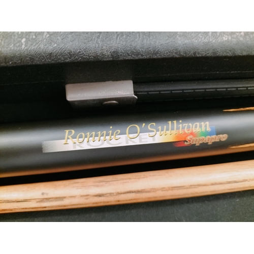 180 - Ronnie O'Sullivan Snooker Cue in Jimmy White Case. 147cm Long.