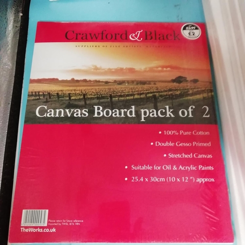 194 - 30cm x 40cm Art Canvases (9), Canvas Boards(2) plus Art Information Books (4).