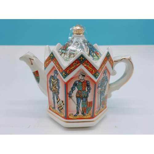 216 - Sadler 'Kings of England, Henry V' Teapot. 16cm High x 21cm.